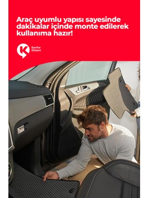 Hummer H2 2002-2009 Uyumlu 3D Özel Kesim Koku Yapmaz Su Geçirmez Havuzlu Eva Oto Paspas - Siyah