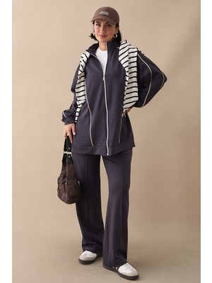 inStyle Çift Biyeli Fermuarlı Antrasit Ikili Takım