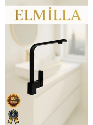 Siyah Kare Borulu Evye Mutfak Bataryası