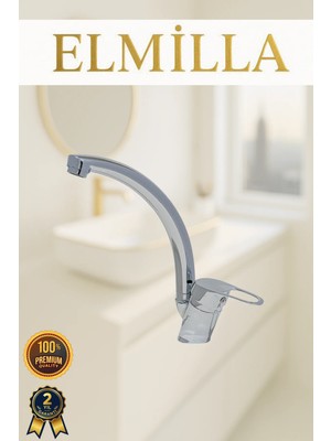 ELMİLLA Mix Kuğu Mutfak Evye Musluğu Çeşmesi Bataryası