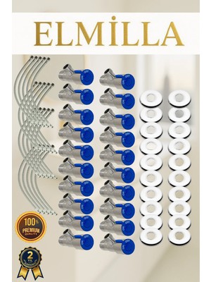 Taharet Musluğu Rozetli Ara Musluk Paslanmaz Krom Kaplama 20Lİ Set