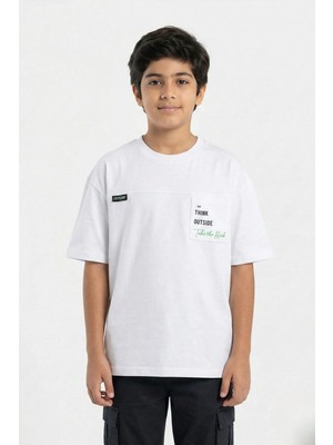 New Kids Think Outside Baskılı Pamuk Erkek Çocuk Tişört