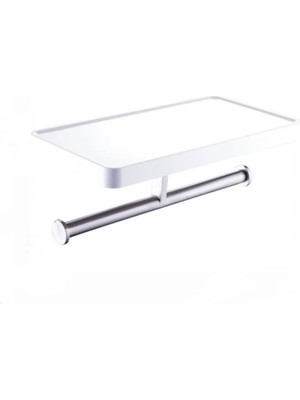 Özbience Şık ve Kullanışlı Çiftli Duvar Raflı Tuvalet Kağıtlığı Seti