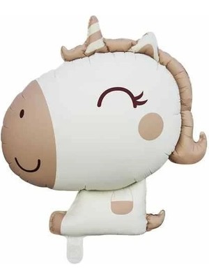 22" Folyo Balon Karamel Retro Renk Unicorn Kafa 65*78,5cm