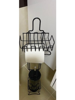 Özbience Sağlam ve Şık Ayaklı Tuvalet Kağıtlık Seti, Banyo Dekorunu Tamamlar