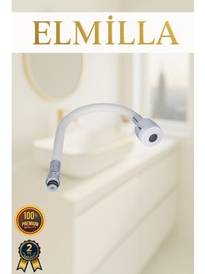 Esnek Beyaz Mutfak Evye Bataryası Başlığı Musluk