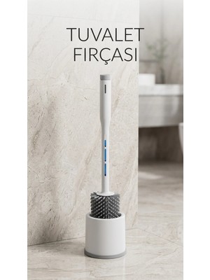 VeraGlobe Buğz Deterjan Hazneli Esnek Silikon Başlıklı Tuvalet Fırçası