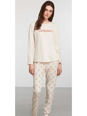 Catherine's Catherines Pijama Takım Bej 1930PJTK
