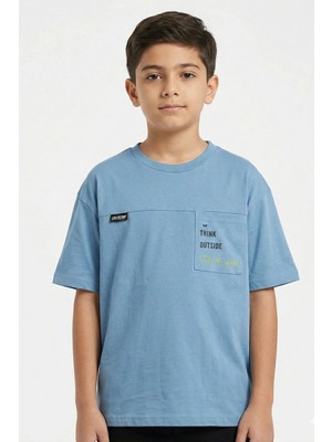 New Kids Think Outside Baskılı Pamuk Erkek Çocuk Tişört
