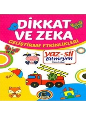 Bilfold Yaz-Sil Dikkat ve Zeka Bitmeyen Yazı Defteri+Tahta Kalem