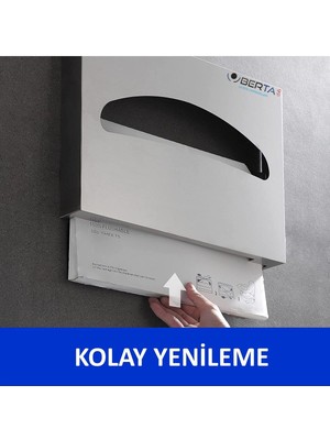 Özbience Paslanmaz Klozet Kapak Örtüsü ve Kağıt Dispenseri, Pratik ve Şık Tasarım