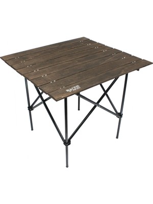 Gray Wolf Ahşap Katlanır Kamp Masası Fonksiyonel ve Kolay Taşınabilir Kahverengi Tasarım