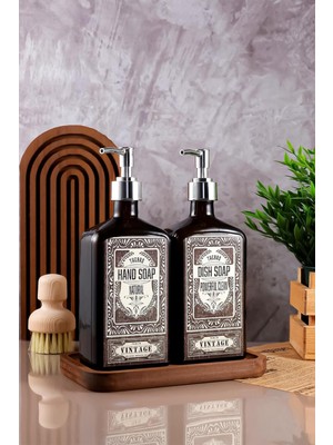 Özbience 500ML El Sabunu ve Deterjan Seti, Ayous Ağacı Sabunluk ile Kombine