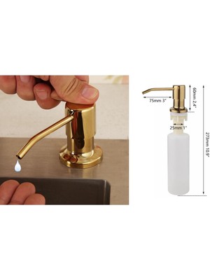 Özbience Şık Ankastre Sıvı Sabunluk 500ML, Üstten Dolum, Mutfak ve Banyo Için