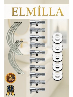 ELMİLLA Çubuklu Taharet Musluğu Seti 10 Lu