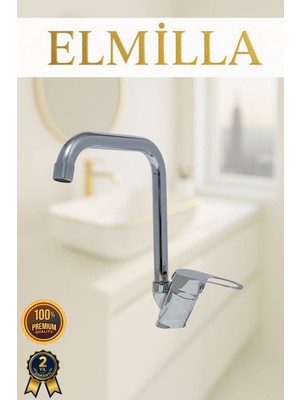 ELMİLLA Mix Köşe Mutfak Evye Musluğu Çeşmesi Bataryası