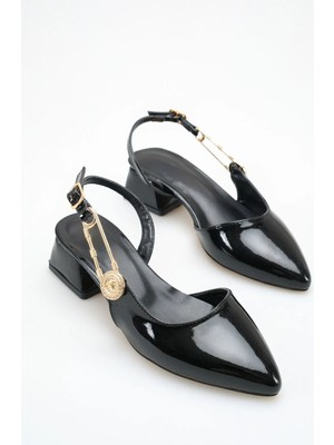 ich1one Bologna Kadın Rugan Topuklu Babet Ayakkabı – 5 cm Topuk, Günlük ve Ofis Şıklığı 1103