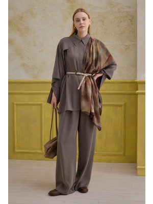 HE-QA Aller Detaylı Tensel Takım Koyu Vizon