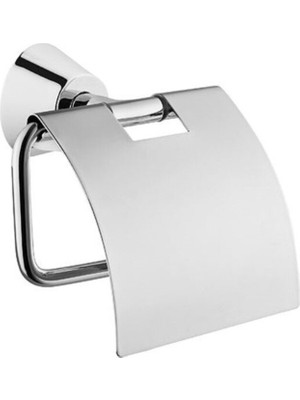 Özbience Şık ve Pratik Kapaklı Tuvalet Kağıtlığı, Krom Kaplama, Modern Tasarım