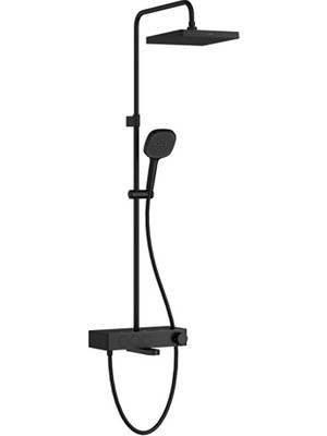 Artema Core Square Termostatik Banyo Bataryalı Duş Sistemi Mat Siyah A4731036