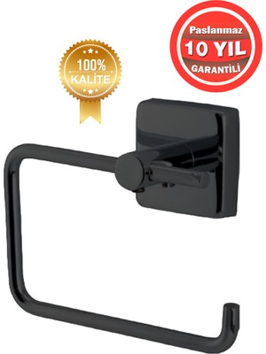 Özbience Paslanmaz Pirinç Siyah Vizyon Tuvalet Kağıtlığı, Şık ve Dayanıklı Tasarım