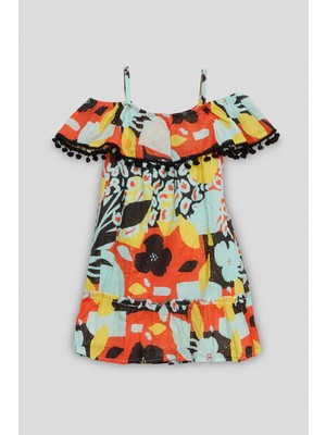 Tyess Bg Store Kız Çocuk Desenli Elbise