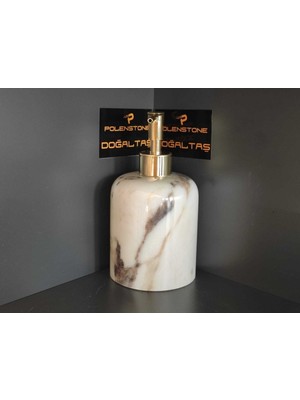 Özbience Şık Mermer Desenli Sıvı Sabunluk, Modern ve Kullanışlı Tasarım