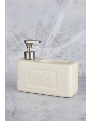 Özbience Şık Seramik Sıvı Sabunluk, Paslanmaz Çelik Modern Banyo & Mutfak Aksesuarı