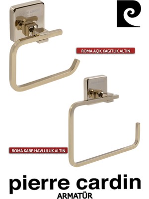 Özbience Şık ve Şeffaf Roma Açık Kağıtlık ve Kare Havluluk Seti