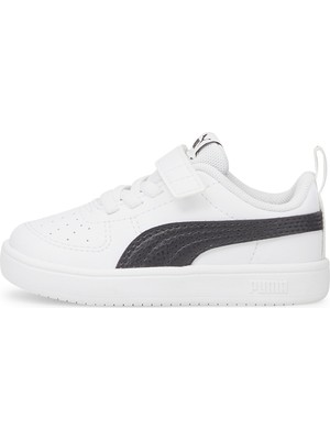 Puma Rickie Ac Inf Beyaz - Siyah Bebek Spor Ayakkabı Kız Çocuk Günlük Kullanıma Uygun