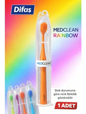 MK Beykoz Difaş Medclean Rainbow Diş Fırçası 1 Adet Orta Sert Renkli Yetişkin Diş Fırçası
