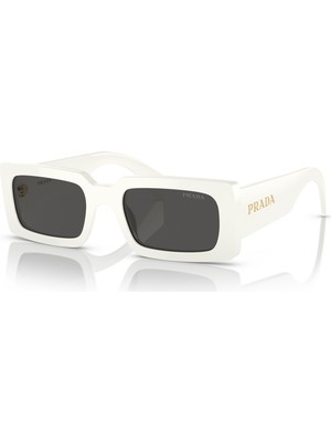 PRADA A12S-52 17K08Z Kadın Güneş Gözlüğü Beyaz Çerçeve ile Modern Tasarım UV 400 Filtreli
