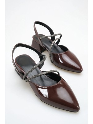 ich1one Napoli Kadın Rugan Topuklu Babet Ayakkabı – 5 cm Topuk, Günlük ve Ofis Şıklığı 1105