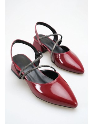 ich1one Napoli Kadın Rugan Topuklu Babet Ayakkabı – 5 cm Topuk, Günlük ve Ofis Şıklığı 1105