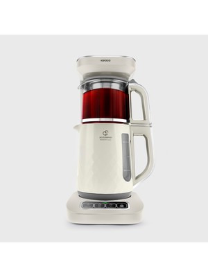 Karaca Çaysever Robotea Pro Quartz 4 In 1 Creamy Çay Makinesi 0,8 L Cam Demlik ve 1,5 L Su Haznesi
