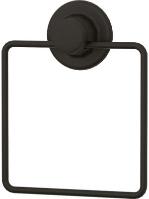 Tekno-tel Vakumlu Kare Havluluk Siyah Renk Mat Metal Malzeme ile Kolay Temizlik Özelliği DM234