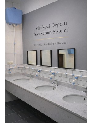 Özbience 20 Lt Merkezi Depolu 2 Musluklu Alttan Basmalı Sıvı Sabunluk Sistemi