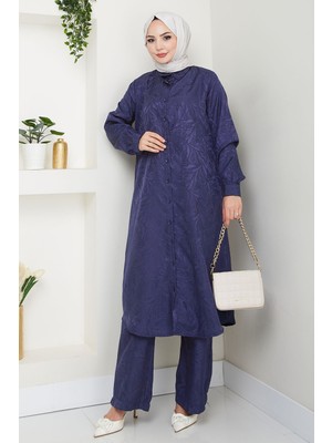 inStyle Jakar Boydan Düğmeli Ikili Takım Indigo