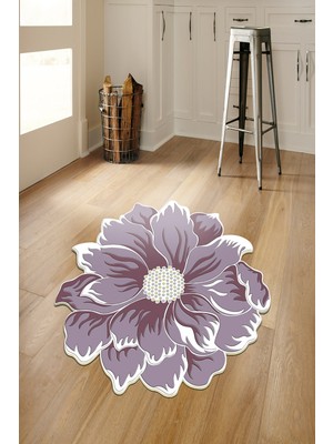 Özbience Renkli Figürlü Yuvarlak Özel Kesim Halı 120 cm