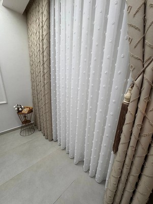 Nivemes Home Nivemeshome Aryel  1-006 1/3  Pileli  Tül Perde Apm