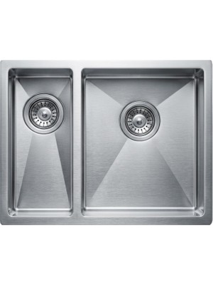 Livinox 38X40X23CM 1,5 Gözlü Damlalıksız Polisajlı Küçük Göz Solda Paslanmaz Çelik Eviye