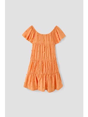 Tyess Bg Store Kız Çocuk Oranj Elbise