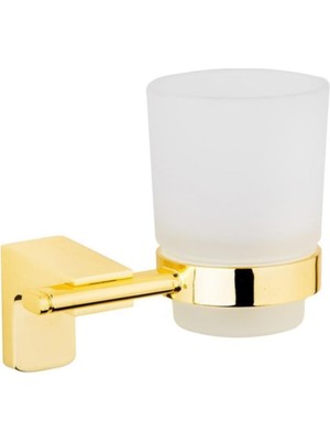 Özbience Lüks Paslanmaz Diş Fırçalık, Altın Kaplama, Şık Banyo Aksesuarı