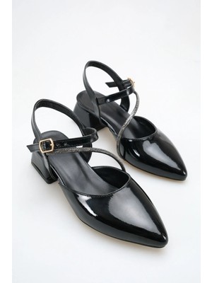 ich1one Torino Kadın Rugan Topuklu Babet Ayakkabı – 5 cm Topuk, Günlük ve Ofis Şıklığı 1106