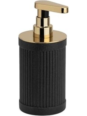 Özbience Şık Siyah/krom Sıvı Sabunluk 187X80X91 mm