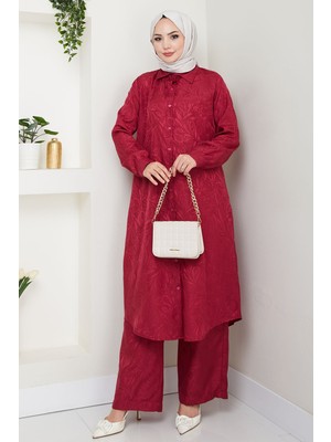 inStyle Jakar Boydan Düğmeli Ikili Takım Fuşya