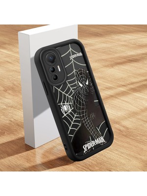 HONTINGA Xiaomi Mi 13 Lite ile Uyumlu Kılıfı Düşüme Önleyici Basitlik Anti Düşme Kamera Korumali Şirin Streetwear Spider Desen Yumuşak Silikon Telefon Kılıfı Kadın ve Erkek Için Uygundur K2-0471