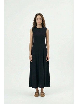 ALLDAY Siyah-Kup Detaylı Fit Elbise