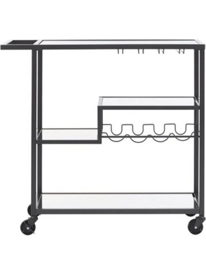 Merzana Antrasit Servis ve Sunum Arabası, Ayna Raflı Servis Arabası