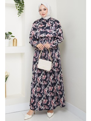 inStyle Saten Buğulu Piliseli Siyah Etekli Takım